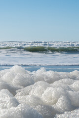 Sparkling Sea Foam on the Pacific Coast