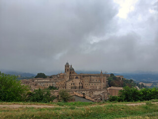 scenic view of Urbino on a cloudy afternoon