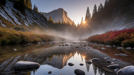 Sunrise over the river