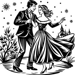 A cupule dancing with winter  background  design