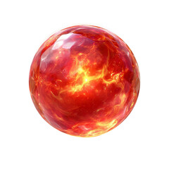 Fiery Orb Abstract Glowing Energy Sphere