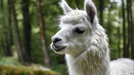 Fototapeta premium white alpaca