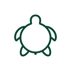 Obraz premium Simple outline of a turtle viewed from above, symbolizing nature conservation and marine life