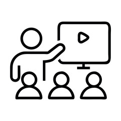 Teacher showing internet safety rules to students in classroom environment