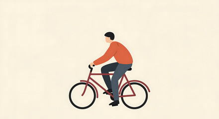 Fototapeta premium A silhouette of a man riding a mountain bicycle on the road, with a helmet, doing sports exercise