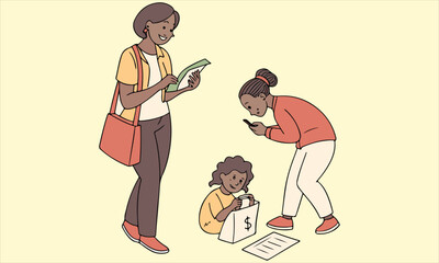 Financial Literacy Clipart Bundle – Budgeting, Banking, and Money Education Illustrations for Kids & Adults