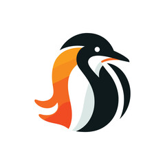 Stylized penguin design with vibrant colors, showcasing creativity and modern aesthetics