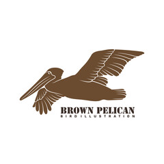 Pelican Bird logo design vector. Silhouette Pelican Bird Template Illustration