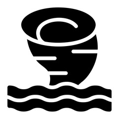 waterspout glyph icon