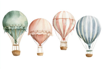 Fototapeta premium Celestial Ascent Chromatic Airships