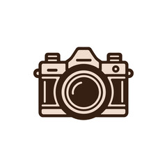 Vintage camera capturing a scenic landscape with vibrant colors and dynamic clouds