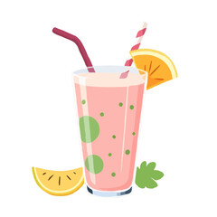 Detailed 3D Summer Juice Drink
