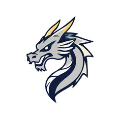 Fototapeta premium Iconical 3D Dragon Heas Design