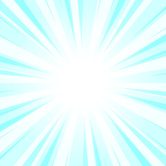 Obraz premium Celeste Blue Glowing Sunburst Background. Abstract Blue Glow Effect Sunburst Background for Presentation, Banner, Poster, Flyer, Sales. Modern Pop Art Poster for Summer and Spring Theme.