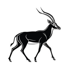 vector illustration of an antelope