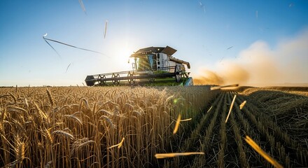 Harvesting Golden Wheat
