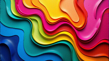 Colorful Paper Art with Vibrant Layers