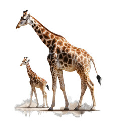 giraffe isolated on white