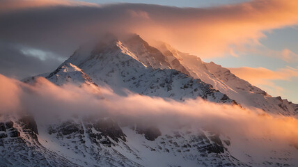 Sunset in the mountains