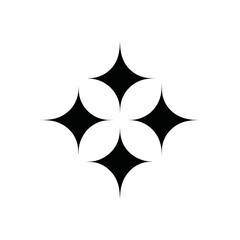 Minimalist Diamond Shape Pattern Abstract Geometric Starburst Vector Art.