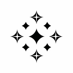 Minimalist Diamond Shape Pattern Abstract Geometric Starburst Vector Art.