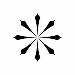 Minimalist Diamond Shape Pattern Abstract Geometric Starburst Vector Art.