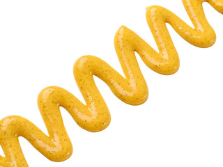 Mustard sauce pattern isolated on transparent background