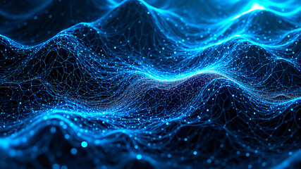 Futuristic Digital Wave Exploring Advanced Data Networks