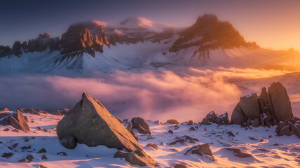 Sunrise in the mountains