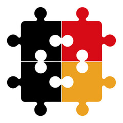 Obraz premium puzzle pieces on white