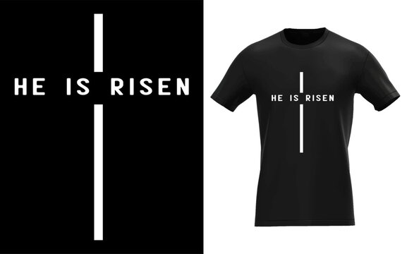 He is risen cross jesus easter day christian celebration silhouette religious faith symbol