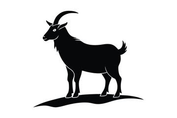 silhouette of a goat