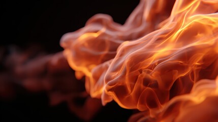 Abstract background of swirling patterns of smoke and fire, representing traditional energy. Combustion, raw power.
