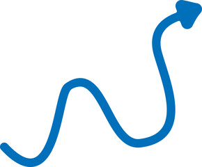 Vector illustration of an arrow sign, hand drawn.