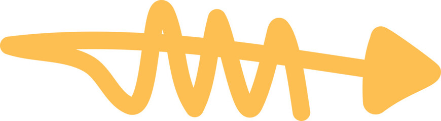 vector illustration of an arrow, hand drawn.