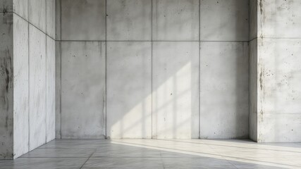 Obraz premium Concrete Interior Space with Natural Light Streaming In, Creating a Minimalist and Modern Atmosphere