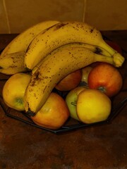 Bananas and Apples on a Plate