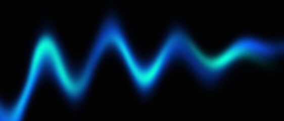 Vibrant abstract light waves dance across a dark background creating a captivating modern design element