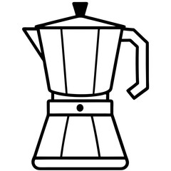 Simple Coffee Machine on White