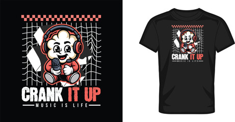 Panda music streetwear t shirt design