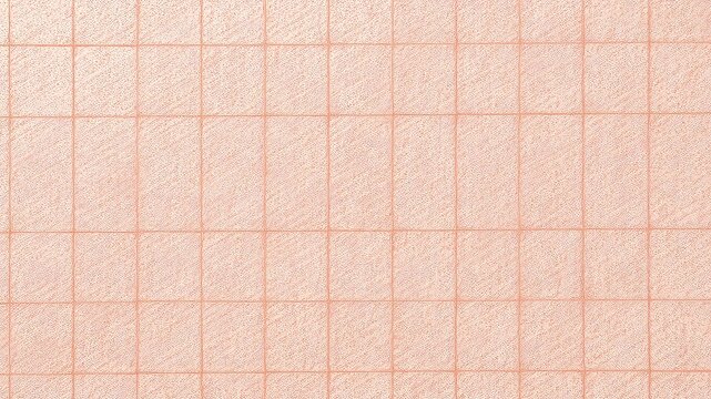 Delicate peach hued square grid pattern with a subtly textured background, ideal for presentations or creative project surfaces