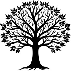 Obraz premium vector tree silhouette