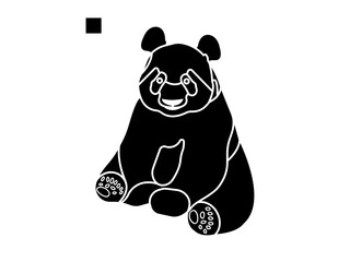 vector illustration of panda bear