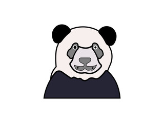 Fototapeta premium panda bear vector illustration and icon set.