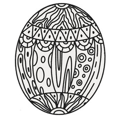 Easter egg coloring page