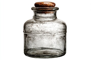 Vintage Glass Bottle With Wooden Cap