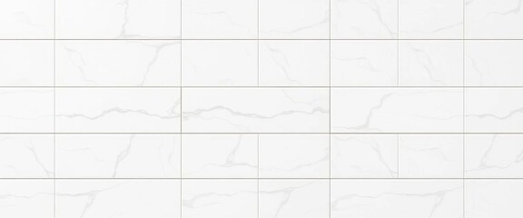 Horizontal white marble ceramic tiles, square format, seamless pattern,  design,  square