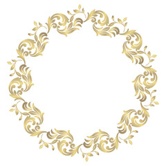 Vintage floral abstract pattern.Ornate circle. Ornate circle - Illustration.Circular patterns