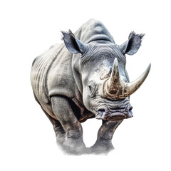 Fototapeta premium rhino isolated on white