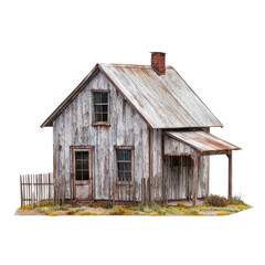 Farmhouse isolate on transparent background